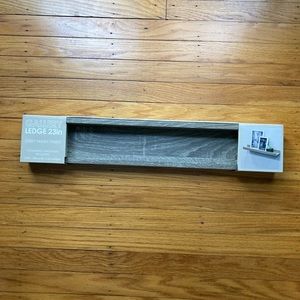 Modern Design Shelf - grey wash wood hanging ledge- NEW in box